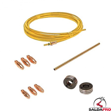 kit saldatura alluminio 1,0-1,2mm per saldatrici technomig electromig telwin 802663