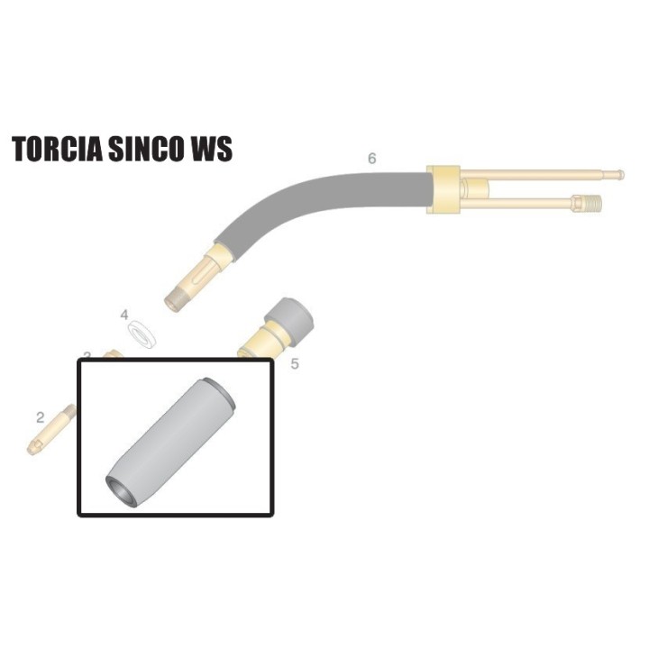 Ugello gas isolato tipo SN-AS.26 Ø 15-18 mm (10pz)