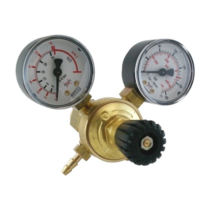 riduttore pressione 2 manometri argon co2 300/315 atm 32 l/min telwin 722119