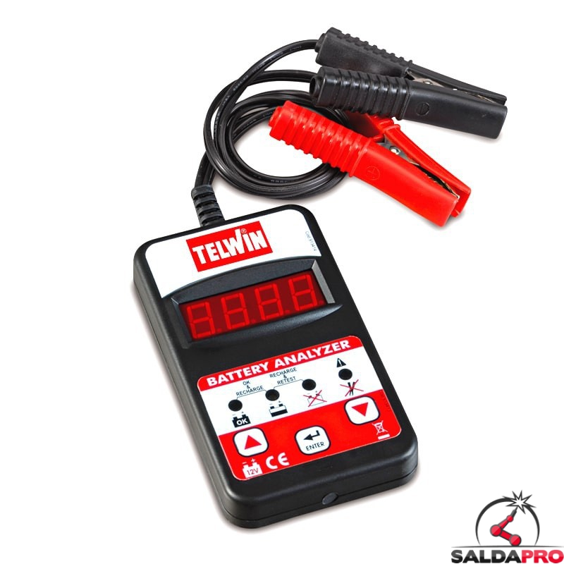 Tester analogico multimetro per batterie auto moto 6 12 V Telwin T 200