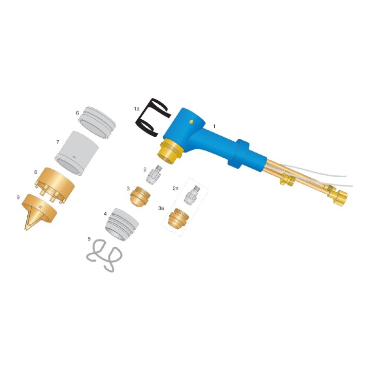 dettaglio ricambi torcia completa psb 60 taglio plasma binzel 745.0038
