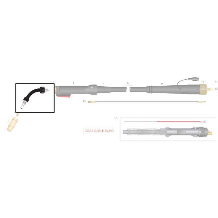 Lancia completa per torcia SINCO® 202
