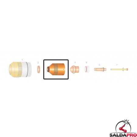 Ugello di chiusura 30A per torce al plasma HPR 130 di Hypertherm