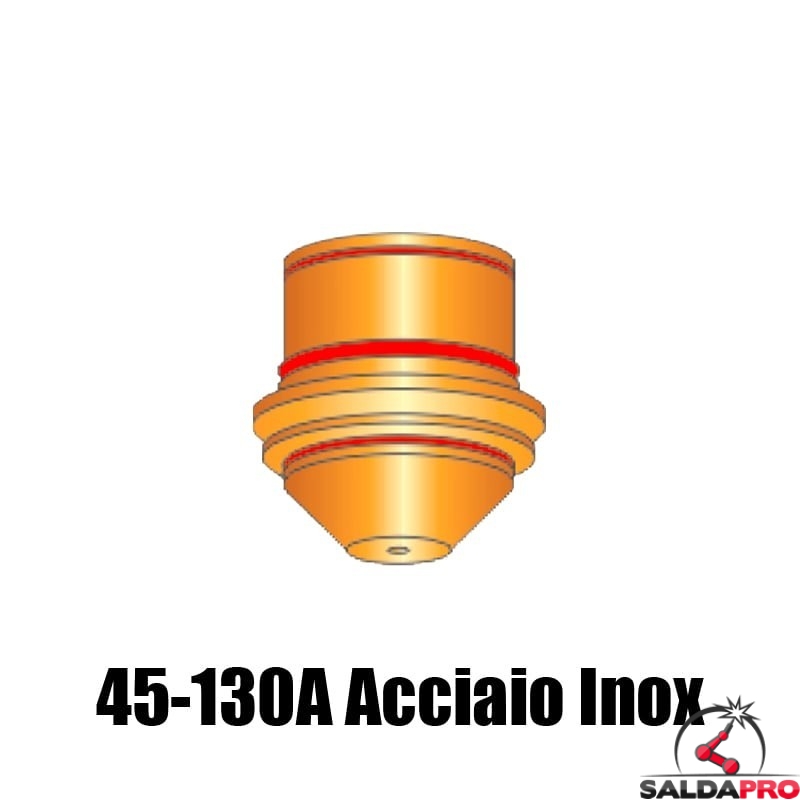 ugello 45-130a acciaio inox ricambio torce taglio plasma hpr130 hypertherm