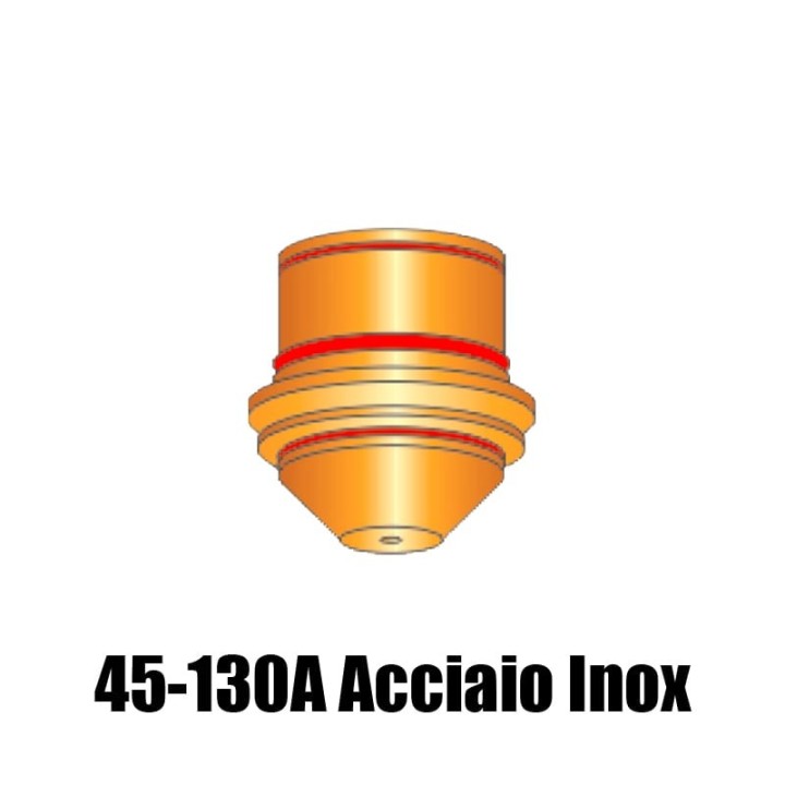 ugello 45-130a acciaio inox ricambio torce taglio plasma hpr130 hypertherm
