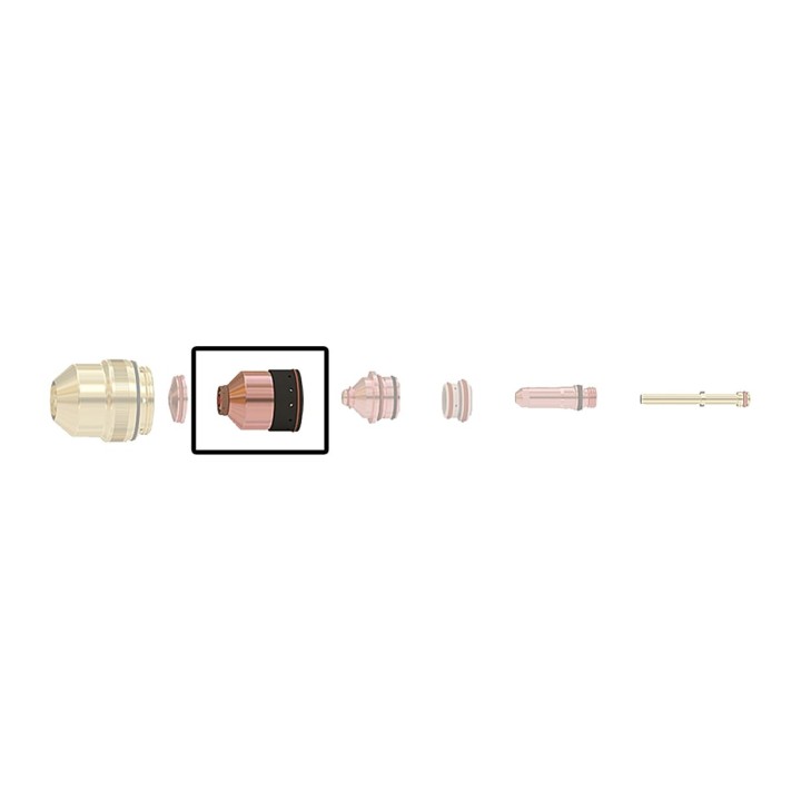 dettaglio ugello chiusura 200-260a smusso acciaio dolce ricambio torce taglio plasma hpr ce 200-260 hypertherm 220603