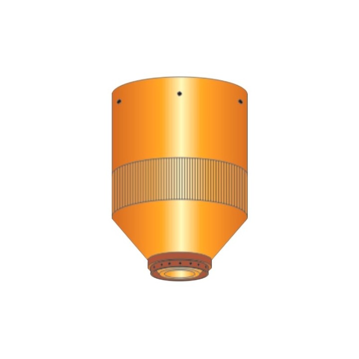 ugello chiusura 260a alluminio ricambio torcia plasma hpr ec 260 hypertherm 220347
