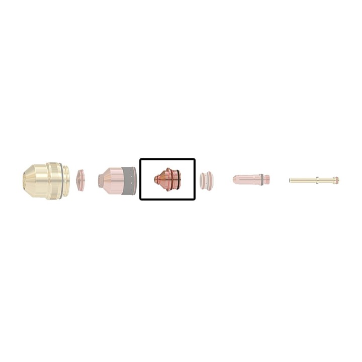 dettaglio ugello 200-260a acciaio ricambio torce taglio plasma hpr ec 260 hypertherm 220354