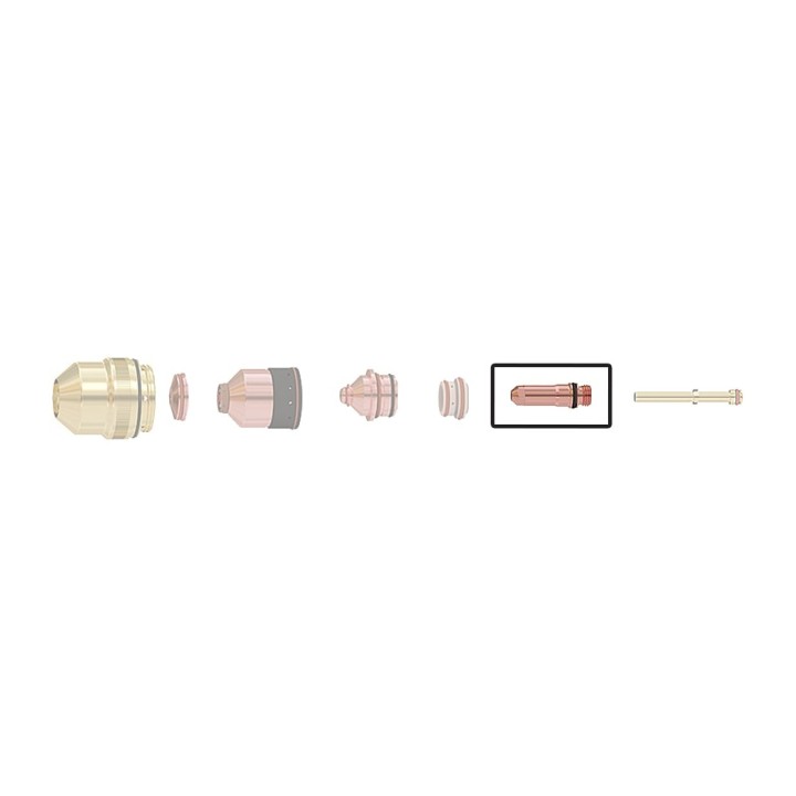 dettaglio elettrodo 130-260a inox alluminio ricambio torce taglio plasma hpr ec 260 hypertherm 220307