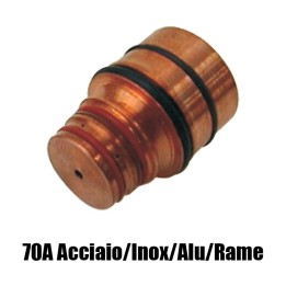 ugello 70a acciaio dolce inox alluminio rame ricambio torce taglio plasma hd1070 hd3070 hypertherm 020647