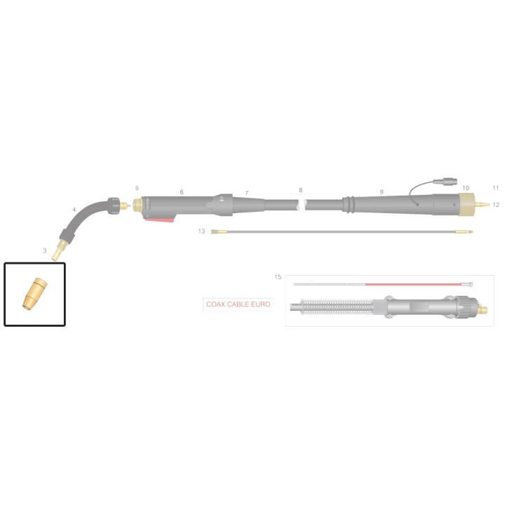 Ugello gas Ø16 - Ø18mm per torcia SN 204 (10pz)