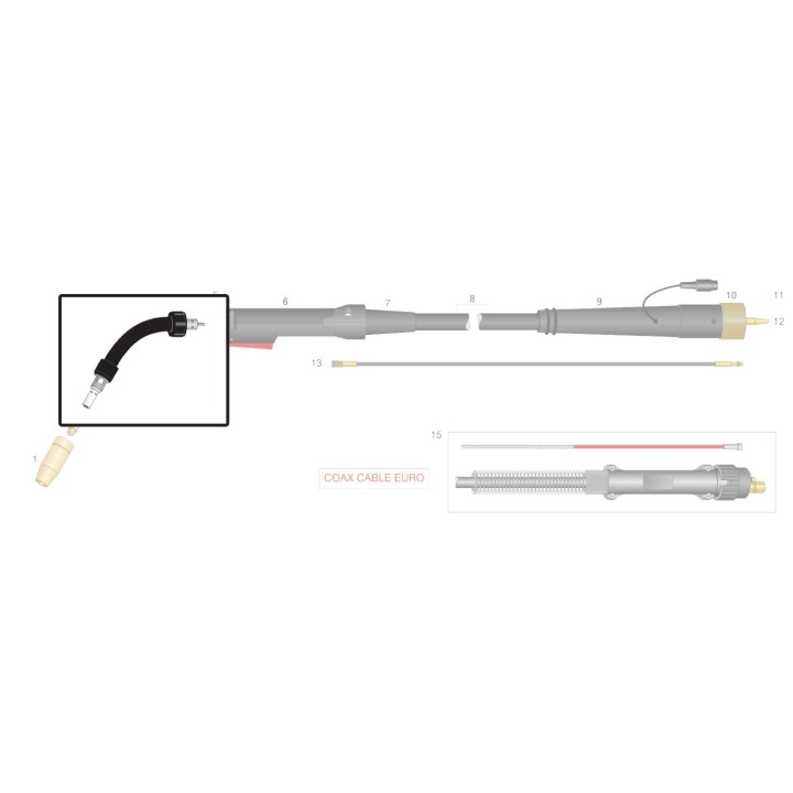 Lancia completa per torcia SINCO® 204