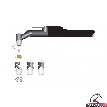 dettaglio torcia completa cp40r taglio plasma saf-fro cavo 6 metri