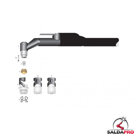 dettaglio torcia completa cp100r taglio plasma saf-fro cavo 6 metri