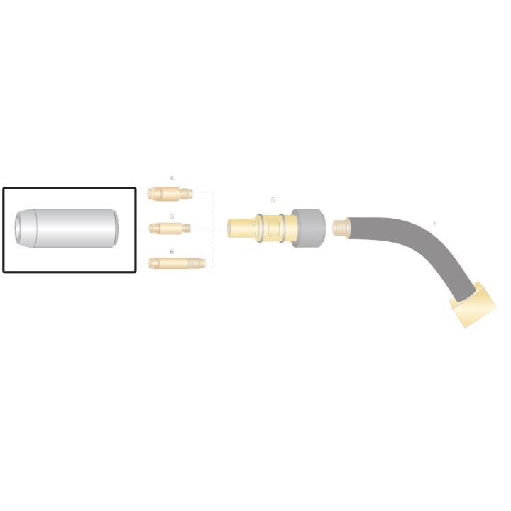 Ugello gas Ø 17mm per torcia OCIM® RB 40 e RH 502 (10pz)