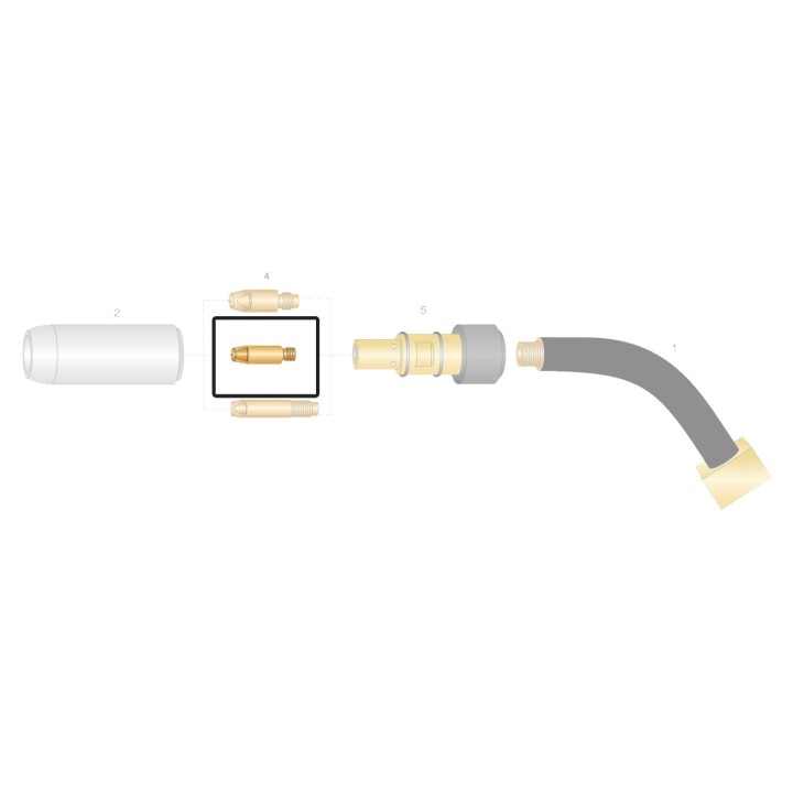 Punta guidafilo M6x30 Ø0,8 - 1,2mm per torce OCIM® (10pz)