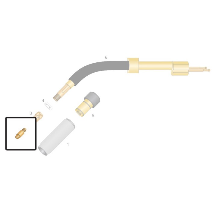 Punta guidafilo M8x30 CUCRZR Ø1,6mm per RH 502 e RM 552 (10pz)