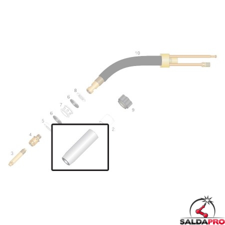Ugello gas Ø 15mm STD per torcia OCIM® RM 360 (10pz)