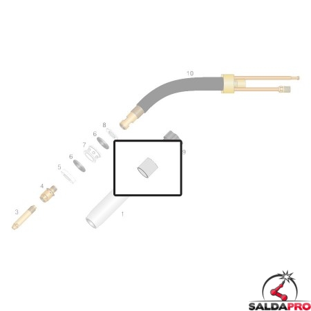 Bussola isolante per torcia OCIM® RM 360 (10pz)