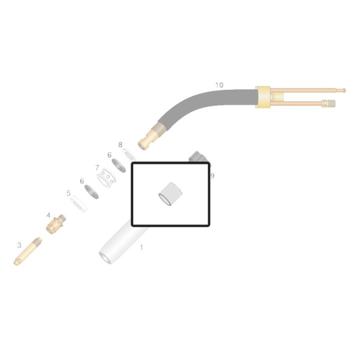 Bussola isolante per torcia OCIM® RM 360 (10pz)