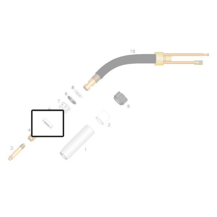 Rondella di sostegno isolante per torcia OCIM® RM 360 (10pz)