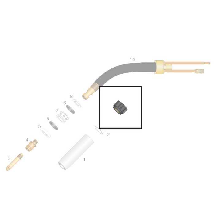 Ghiera di ricambio per torce OCIM® RM 360 e RM 552 (10pz)