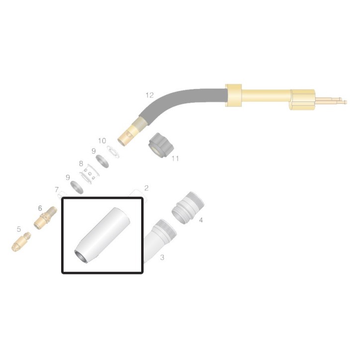 Ugello gas Ø 17mm STD per torcia OCIM® RM 552 (10pz)
