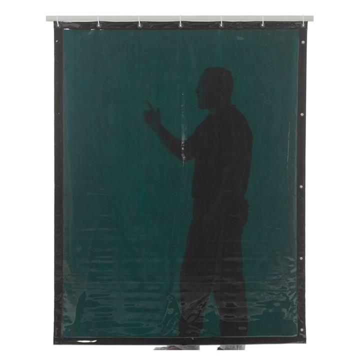 tenda di saldatura verde chiaro T6 con ganci di sospensione