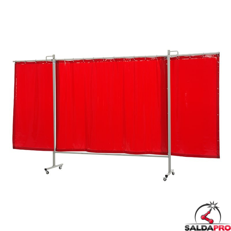 schermo di saldatura mobile omnium arancione T4 375x200 cm a 3 ante cepro