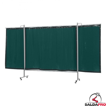 schermo di saldatura mobile omnium verde chiaro T6 375x200 cm a 3 ante cepro