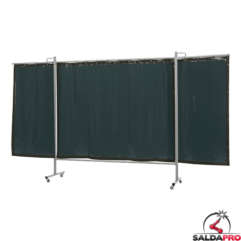 schermo di saldatura mobile omnium verde scuro T9 375x200 cm a 3 ante cepro