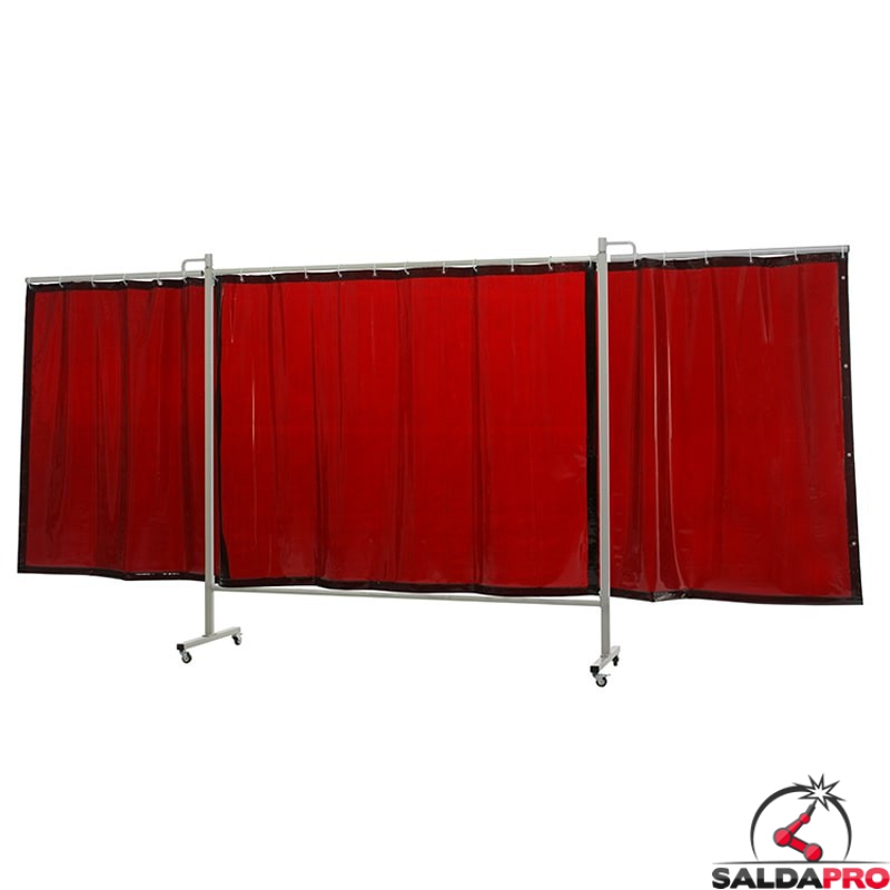 schermo di saldatura mobile omnium bronzo 435x200 cm a 3 ante cepro