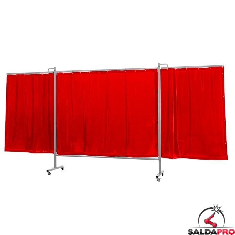 schermo di saldatura mobile omnium arancione T4 435x200 cm a 3 ante cepro