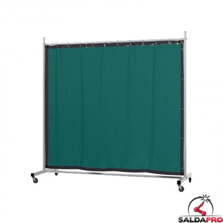 schermo di saldatura mobile robusto verde chiaro T6 210x210 cm cepro