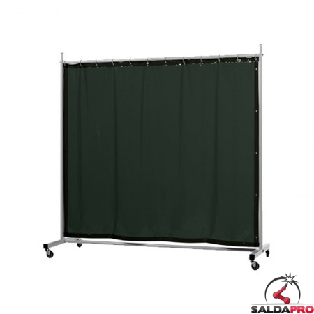 schermo di saldatura mobile robusto verde scuro T9 210x210 cm cepro