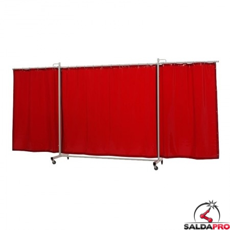 schermo di saldatura mobile robusto XL arancione T4 430x210 cm cepro