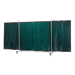 schermo di saldatura mobile robusto XL a 3 ante verde chiaro T6 430x210 cm cepro