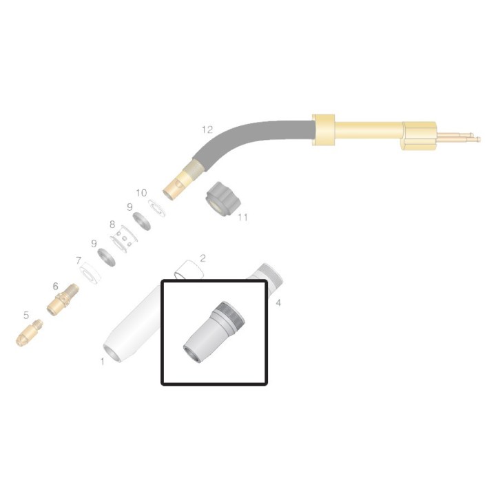 Ugello anteriore Ø 17mm per torcia OCIM® RM 552 (5pz)
