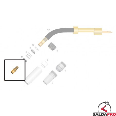 Diffusore gas Cu per torcia OCIM® RM 552 (10pz)