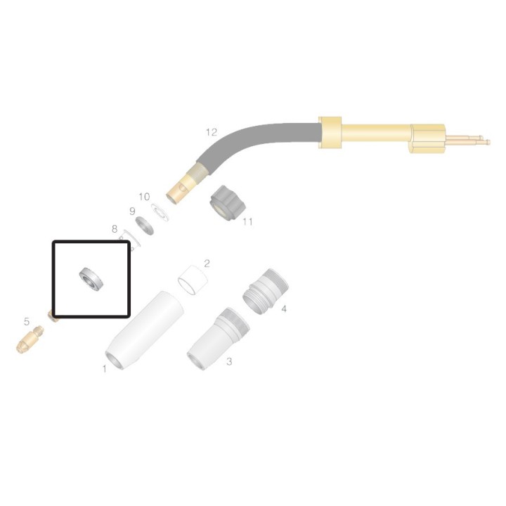 Rondella di sostegno isolante per torcia OCIM® RM 552 (10pz)