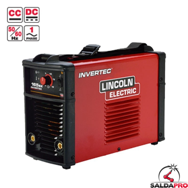 Saldatrice Invertec 165SX Lincoln Electric monofase per la saldatura ad elettrodo MMA e TIG Lift