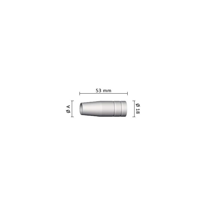 Ugello gas Ø A 18mm per torcia MB EVO PRO 15 (10pz)