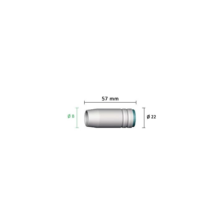 Ugello gas Ø B 22mm per torcia MB EVO PRO 25 (10pz)