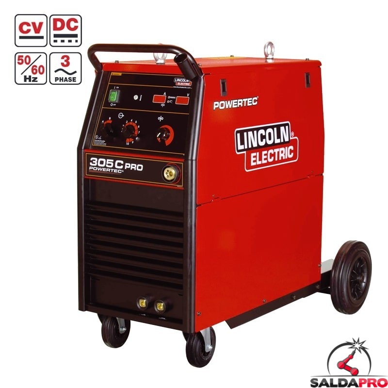 Saldatrice Powertec 305C PRO Lincoln Electric per saldatura MIG/MAG - Filo animato K14057-1 Saldatrice Powertec 305C PRO Lincoln Electric per saldatura MIG/MAG - Filo animato K14057-1