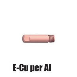 Ugello porta corrente  Ø 6 M6 E-Cu per AI per torce MB EVO PRO e ABIMIG® (10pz)