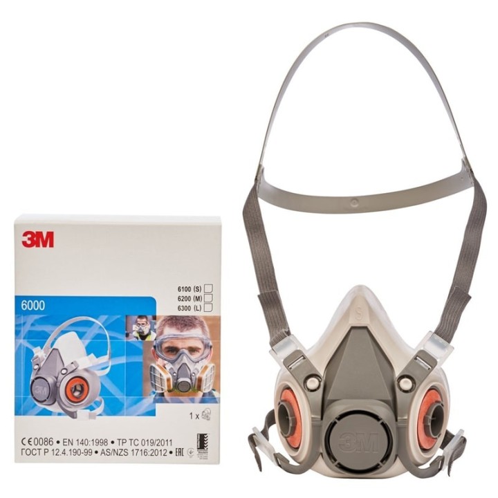 confezione  respiratore a semimaschera 3M 6200