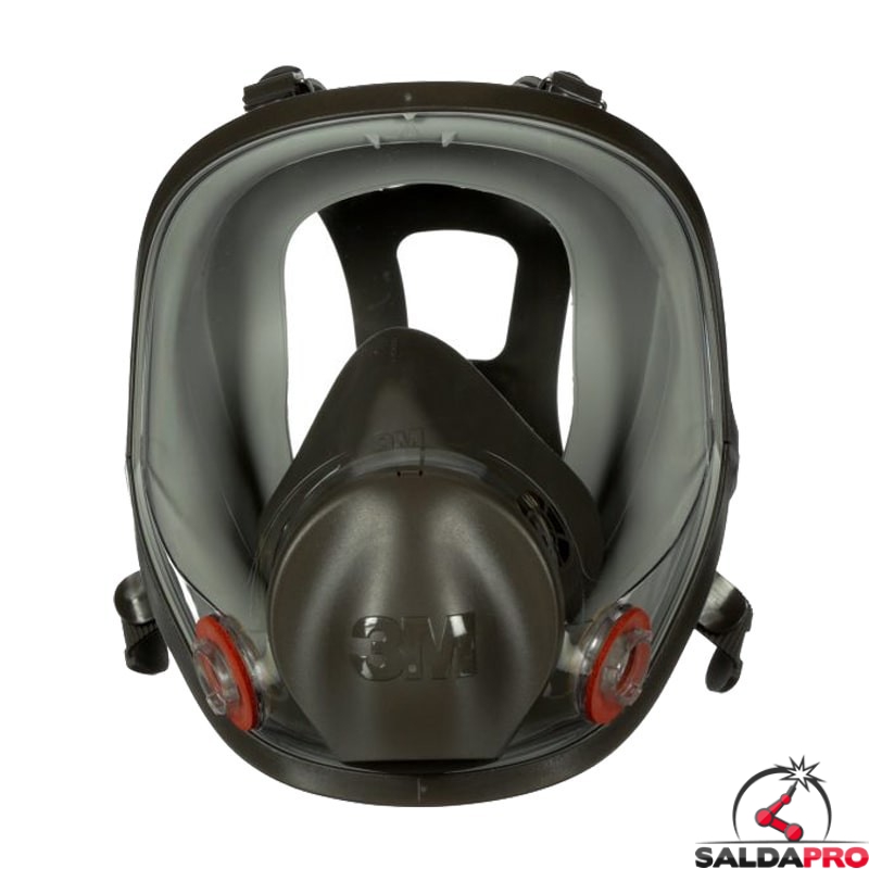 Maschera a pieno faciale 3M 6800 Taglia M per polveri vapori e gas 7100015051