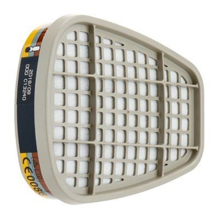vista lateralee filtro 3M 6057 Classe ABE1