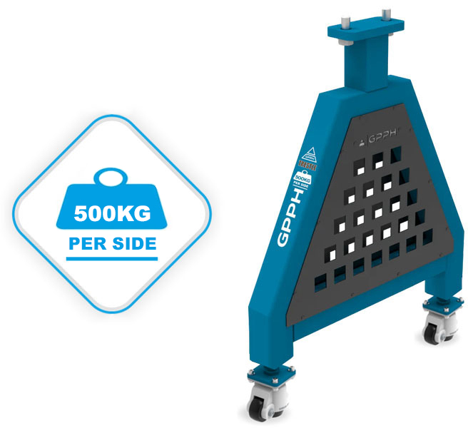 Portata gambe con ruote Trestle GPPH per blocchi di collegamento