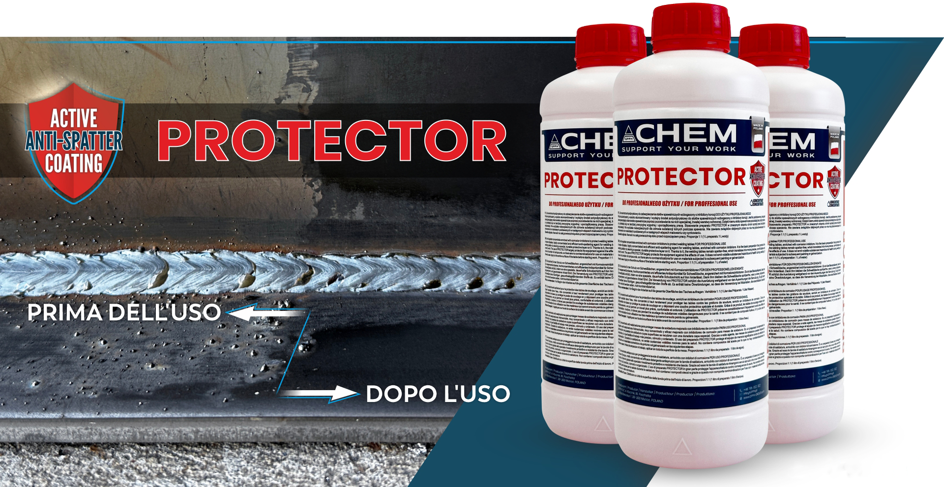 Utilizzo antispruzzo HD Protector GPPH